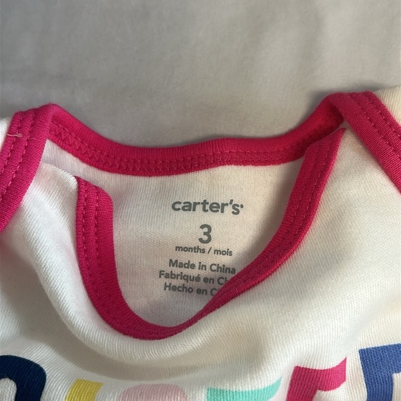 Carter's - Cream and Pink 'Little Sister' Onesie - Picture 2 of 3